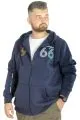 Erkek Sweat Kapşonlu Fermuarlı Vintage 22537 İndigo INDIGO