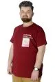 Büyük Beden T-Shirt Baskılı Future 22154 Bordo [product_color]