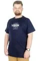 Büyük Beden T-Shirt Bis Yaka Vision 22186 Lacivert [product_color]