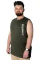 Büyük Beden T-Shirt Kolsuz Choose Mode 22160 Haki [product_color]