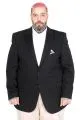 Büyük Beden Erkek Britanya Blazer Ceket 23028 SIYAH