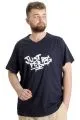 Big Size Mens V Collar T-shirt JUST 23032 Navy Blue