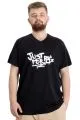 Big Size Mens V Collar T-shirt JUST 23032 Black