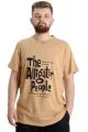 Big Size Mens V Collar T-shirt ALLIGATOR 23033 Beige