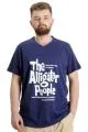 Big Size Mens V Collar T-shirt ALLIGATOR 23033 Indigo