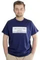Big Size Mens T-Shirt INTERESTING IDEAS 23103 Indigo