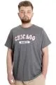 Big Size Mens T-Shirt CHICAGO 23105 AntraMelange