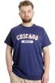 Big Size Mens T-Shirt CHICAGO 23105 Indigo