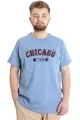 Big Size Mens T-Shirt CHICAGO 23105 Blue