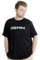 Big Size Mens T-Shirt DENIM 23115 Black