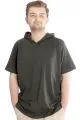 Big Size Mens T-Shirt Hoodie 23118 Khaki