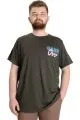 Big Size Mens T-Shirt GAME OVER 23130 Khaki