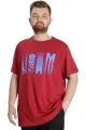 Big Size Mens T-Shirt NORM 23147 Burgundy