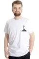 Big Size Mens T-Shirt FINGERMARK 23201 White
