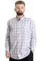 Big Size Mens Shirt Ekose Long Armlu 23300 Karamel