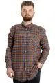 Big Size Mens Shirt Ekose Long Armlu 23300 Brick