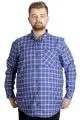 Big Size Mens Shirt Ekose Long Armlu 23300 Dark Saks