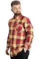 Big Size Mens Shirt Ekose Long Armlu 23300 Yellow