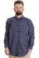 Big Size Mens Shirt Ekose Long Armlu 23300 Black-Grey