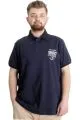 Big Size Mens T-Shirt Polo INDUSTRY 23316 Navy Blue