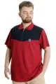 Big Size Mens T-Shirt Polo FRAGMENTED 23325 Burgundy