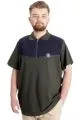 Big Size Mens T-Shirt Polo FRAGMENTED 23325 Khaki