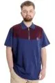 Big Size Mens T-Shirt Polo FRAGMENTED 23325 Indigo