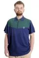Big Size Mens T-Shirt Polo FRAGMENTED 23325 Blue