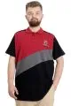 Big Size Mens T-Shirt Polo CLUB 23326 Burgundy