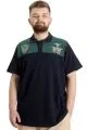Big Size Mens T-Shirt Polo MILITARE 23327 Navy Blue
