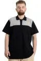 Big Size Mens T-Shirt Polo CHNGYRMD 23328 Black