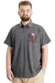 Big Size Mens T-Shirt Polo LIMITED 23330 AntraMelange