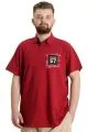 Big Size Mens T-Shirt Polo NYC 23332 Burgundy