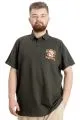 Big Size Mens T-Shirt Polo NINETY ONE 23336 Khaki