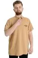 Big Size Mens T-Shirt Polo AIRFORCE 23337 Beige