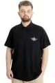Big Size Mens T-Shirt Polo AIRFORCE 23337 Black