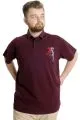 Big Size Mens T-Shirt Polo CAPTIAN 23338 Plum