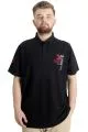 Big Size Mens T-Shirt Polo CAPTIAN 23338 Black