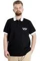 Big Size Mens Polo T-shirt 1991 23341 Black