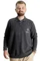 Big Tall Mens Polo Sweatshirt Velvet substitute Classic Sport 23444 AntraMelange