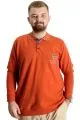 Big Tall Mens Polo Sweatshirt Velvet substitute Classic Sport 23444 Brick