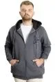 Big Size Mens Sweat Hood Push Your Limit 23543 Smoked