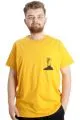 Büyük Beden Erkek T-shirt FINGERMARK 23201 Hardal [product_color]