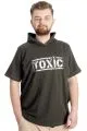 Büyük Beden Erkek T-shirt Kapşonlu TOXIC 23119 Haki [product_color]