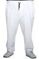 Big Size Men Jogger Pants Plain Platinum Jacquard 24913 White