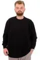 Big Size Mens Crew Neck Triko knitwear 24208 Black