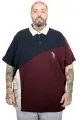 Big Size Men Color Block Polo Collar T-Shirt 25314 Navy