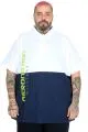 Big Size Men Polo T-Shirt Contrast Collar 25318 White