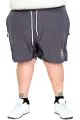 Big Size Men Miami Beach Printed Swim Shorts FOX 25401 Anthracite