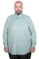 Erkek Büyük Beden Uzun Kollu Gabardin Gömlek 25604 SU YEŞİLİ